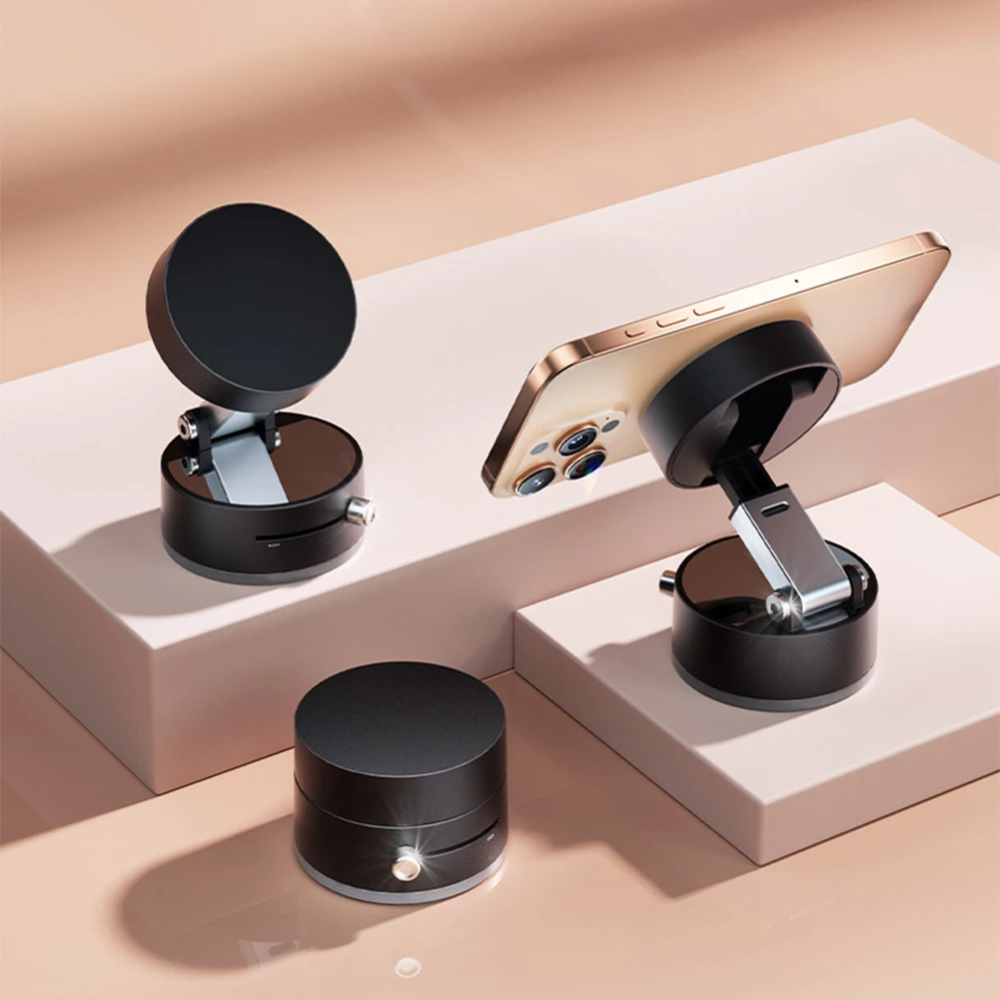 Mini support de telephone magnetique a ventouse double face – Couleur aléatoire thumbnail 6