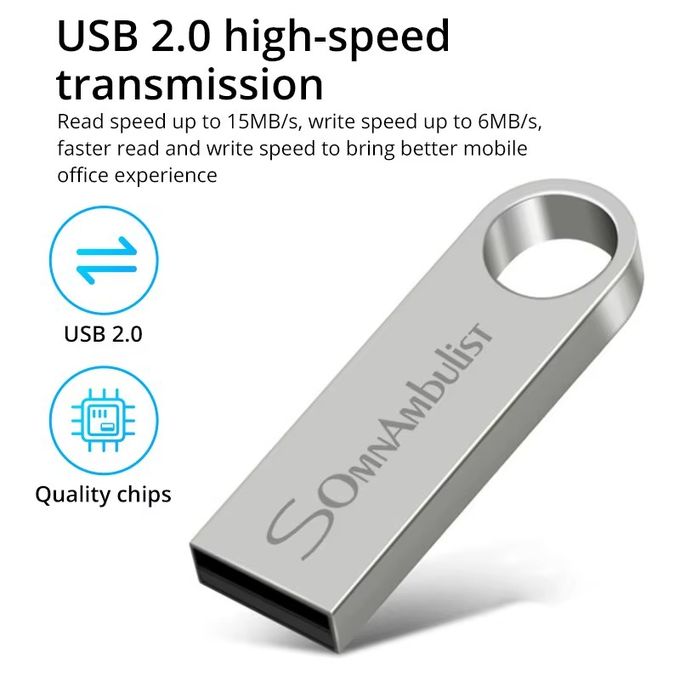 Clé USB 64GB Memory Stick pour PC Mobile 64GB 2.0 Métal Lecteur Flash USB Lecteur USB 64GB