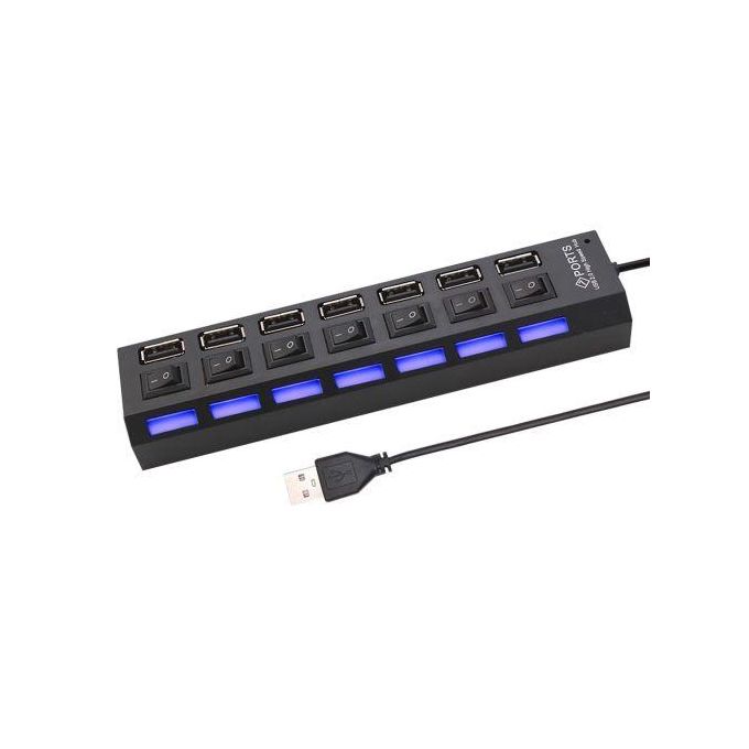 Concentrateur D'extension de Commutateur Concentrateur USB 2.0 à 7 Ports