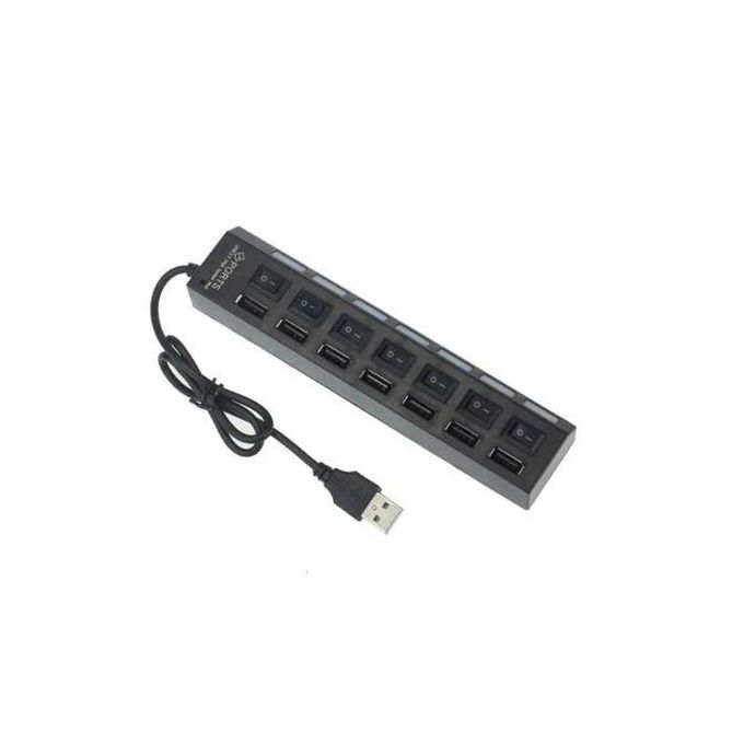 Concentrateur D'extension de Commutateur Concentrateur USB 2.0 à 7 Ports thumbnail 4