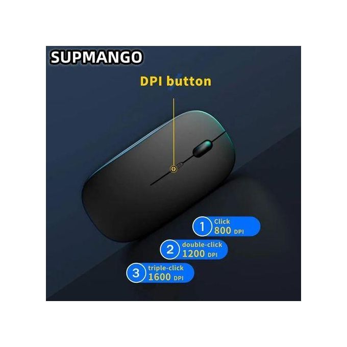 Souris Bluetooth sans Fil Rechargeable 2.4G USB Souris pour Windows Tablette Ordinateur Portable PC thumbnail 6