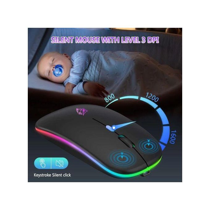 Souris sans Fil X15, Bluetooth 2.4GHz Rechargeable et Ergonomique, Double Mode thumbnail 3