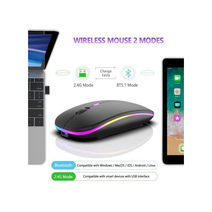 Souris sans Fil X15, Bluetooth 2.4GHz Rechargeable et Ergonomique, Double Mode thumbnail 5