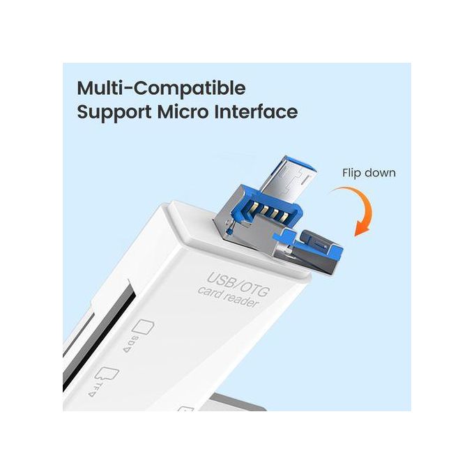 Lecteur de Carte USB 3.0 Multifonction 6 en 1,Disque U, Type C, Micro USB, clé USB TF, Clé USB SD, Adaptateur thumbnail 4