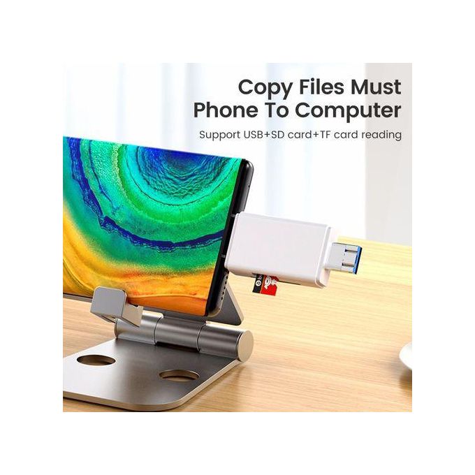 Lecteur de Carte USB 3.0 Multifonction 6 en 1,Disque U, Type C, Micro USB, clé USB TF, Clé USB SD, Adaptateur thumbnail 6