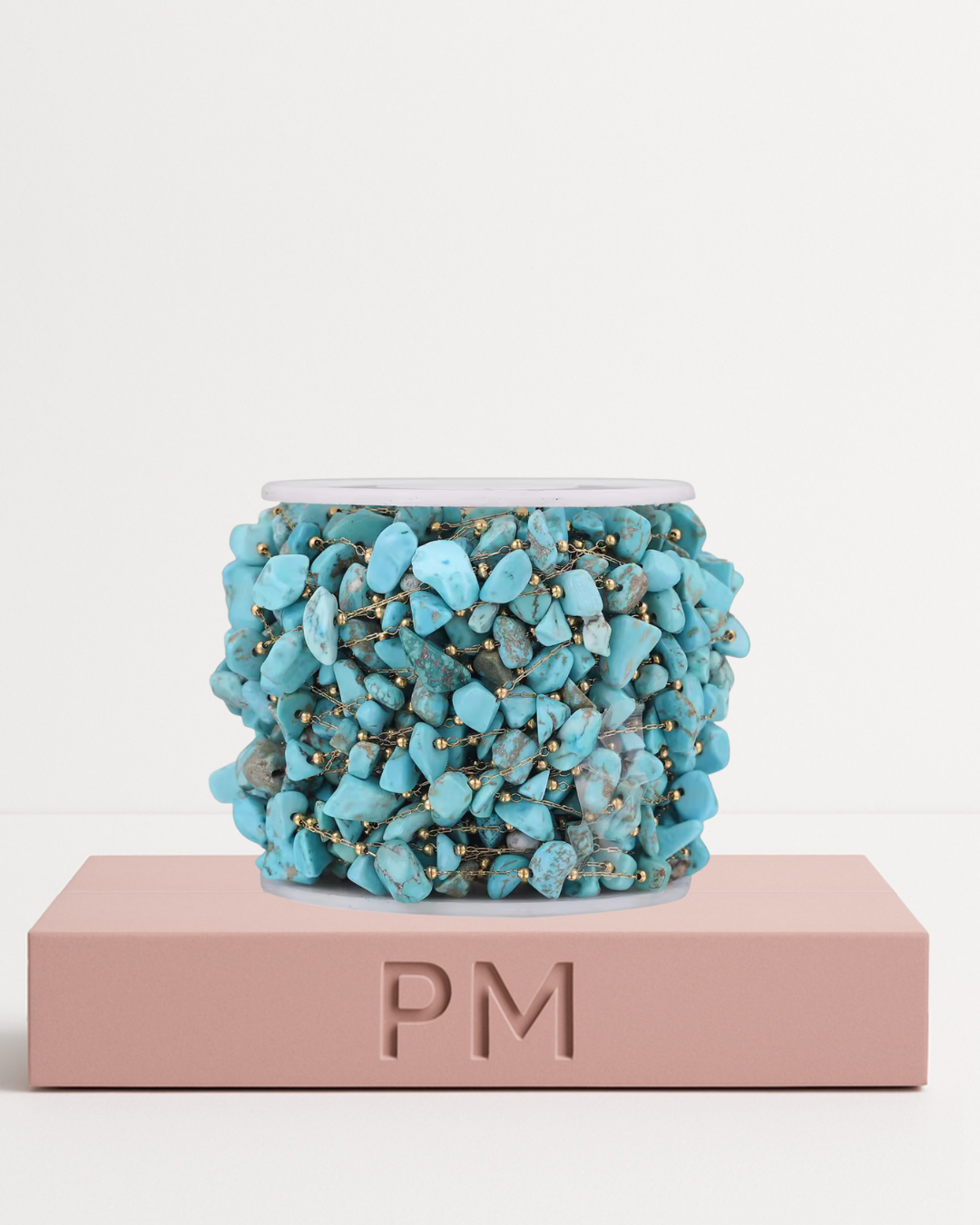 Chaîne à Maillons en Pierre Naturelle, en Acier Inoxydable au Mètre