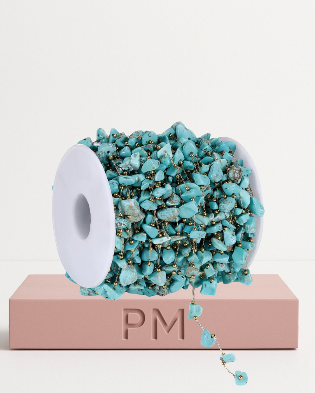 Chaîne à Maillons en Pierre Naturelle, en Acier Inoxydable au Mètre