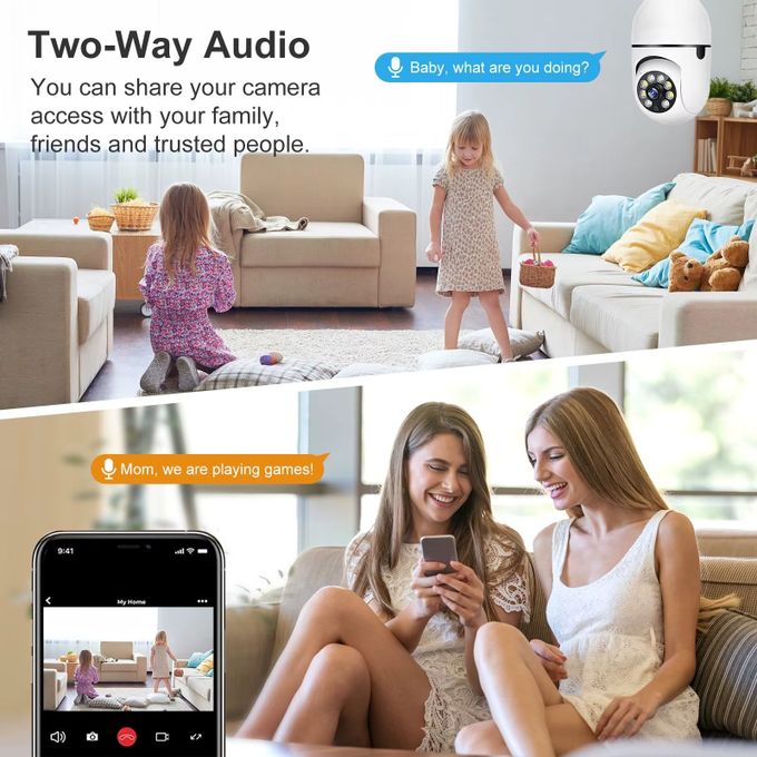 Caméra de Surveillance Extérieure Wifi 5G Bulbe, IP Wifi 3MP,Vision Nocturne, Suivi Humain Existent thumbnail 6