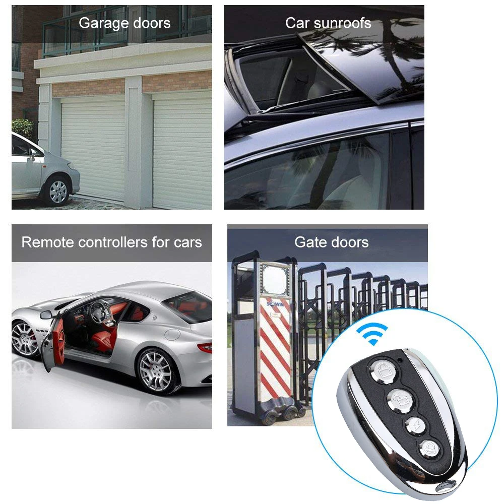 PACK x9 Porte de Clonage de Télécommande pour Porte Garage, Produits d'alarme de Voiture, Clonage & Programmation Facile