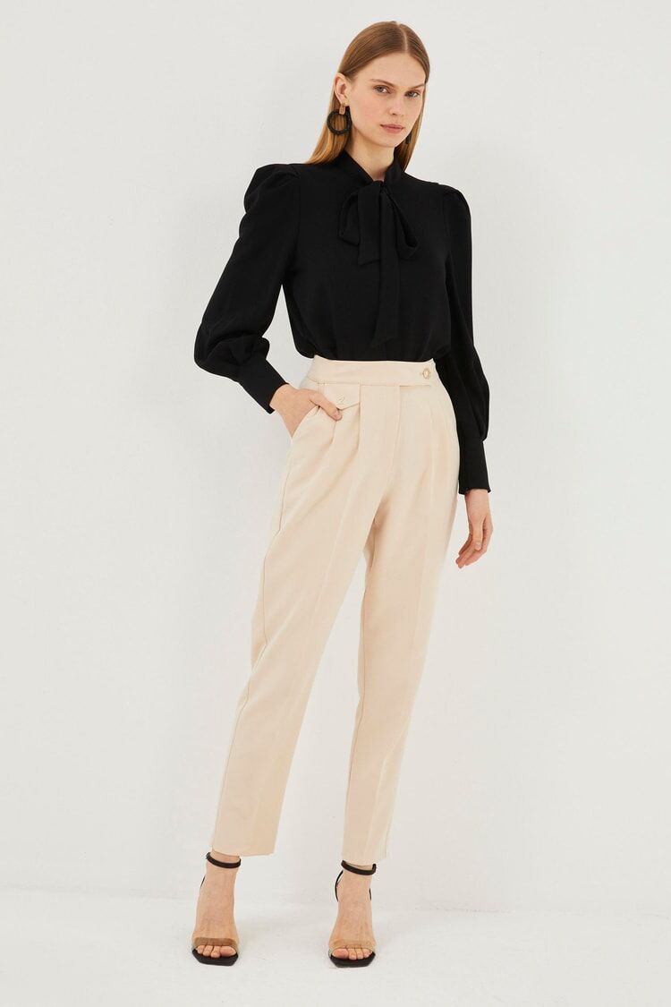  Pantalon taille haute carotte