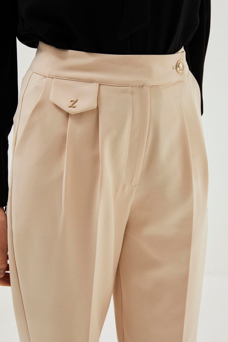  Pantalon taille haute carotte