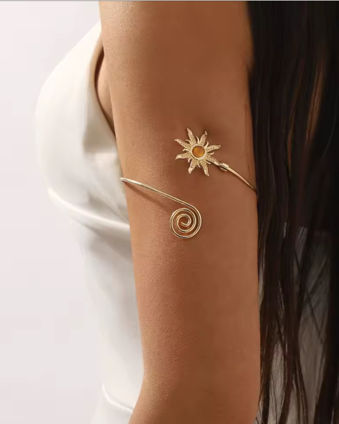 Brassard torsadé soleil oeil du tigre pour femme 