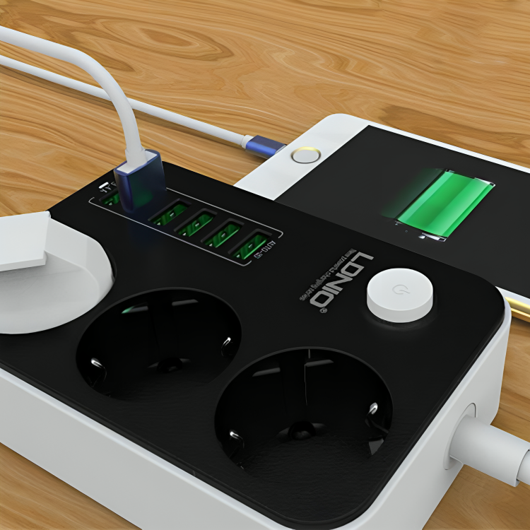 Multiprise Électrique avec 3 Prises AC et 6 Ports USB - SE3631 thumbnail 4