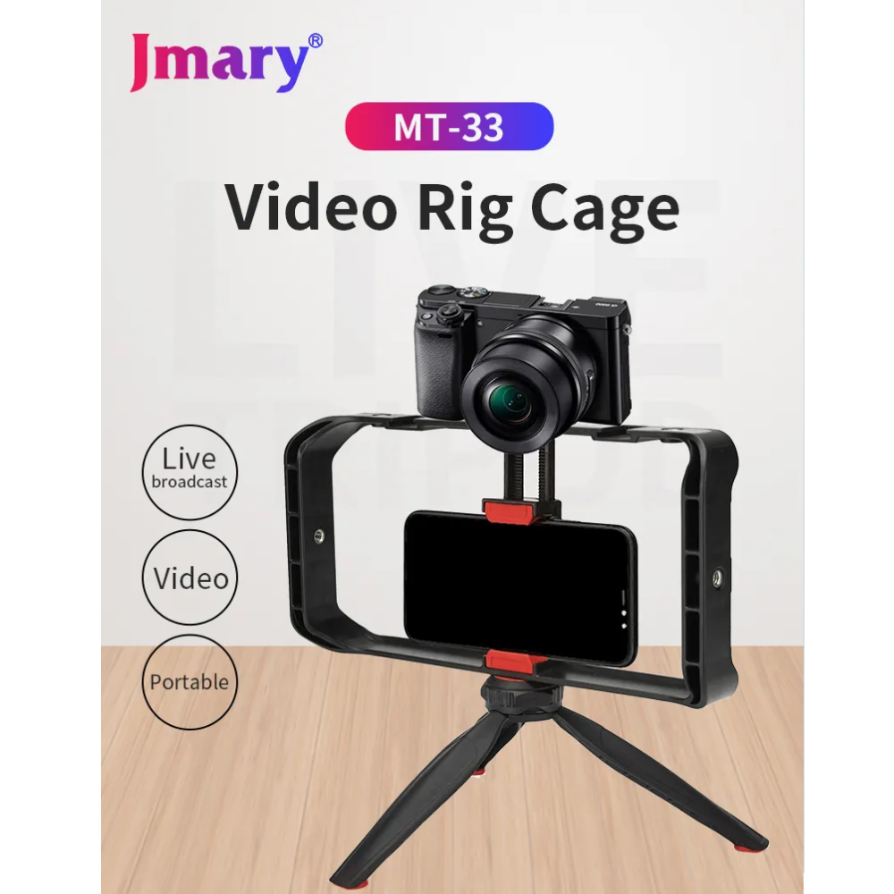 Stabilisateur de cage de réalisation de film de téléphone portable MT33 avec trépied noir thumbnail 3