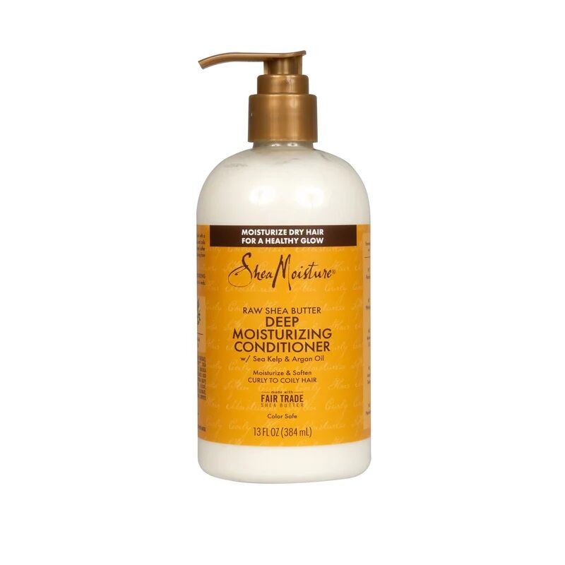 Shea Moisture Conditionner Revitalisant au Beurre de Karité Cru, Argan Hydratant en Profondeur -384ml