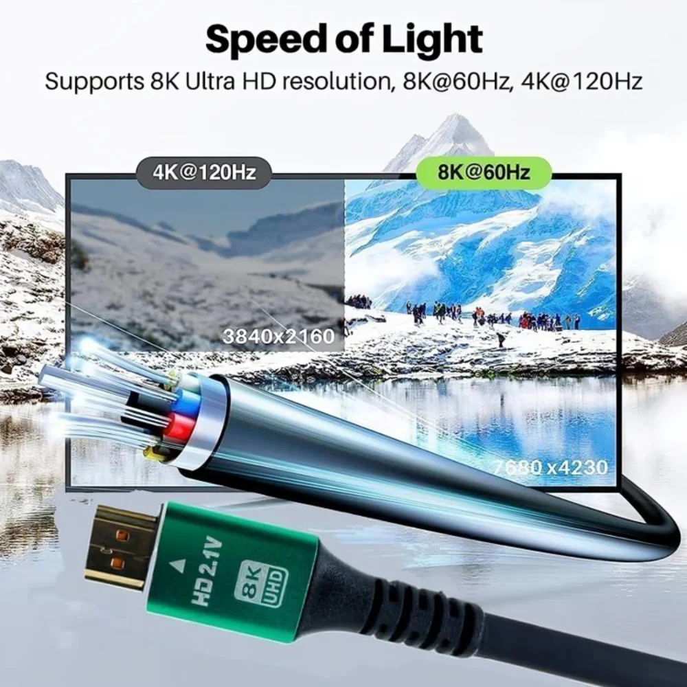 Câble HDMI 8K 5M – Ultra Haute Vitesse 48 Gbps