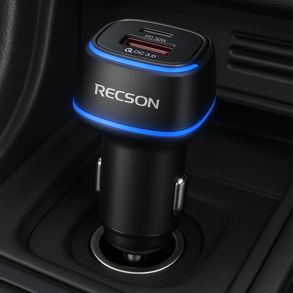 Chargeur Voiture RECSON RE-06 USB + USB-C