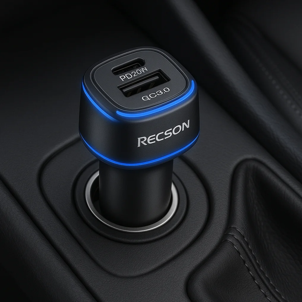 Chargeur Voiture RECSON RE-06 USB + USB-C thumbnail 3