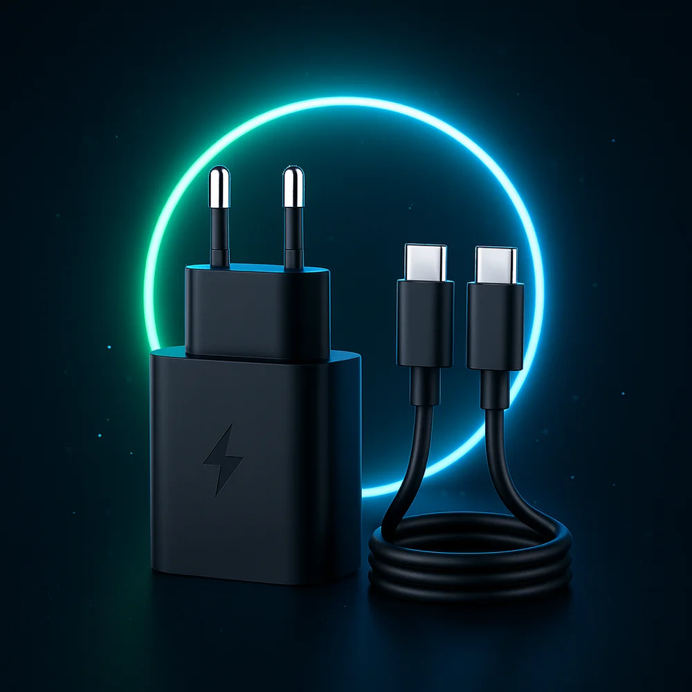 Chargeur Rapide VT-04 – USB-C to USB-C 25W, Noir, Compatible Type-C & Lightning