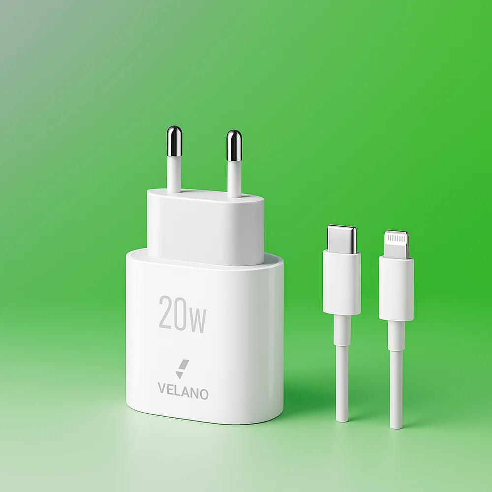 Chargeur Rapide VT-03 20W – USB-C Power Adapter avec Câble USB-C to Lightning