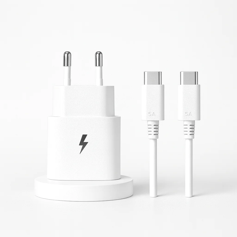 Chargeur Rapide VT-05 – 20W USB-C to USB-C Power Adapter, Couleur Blanc