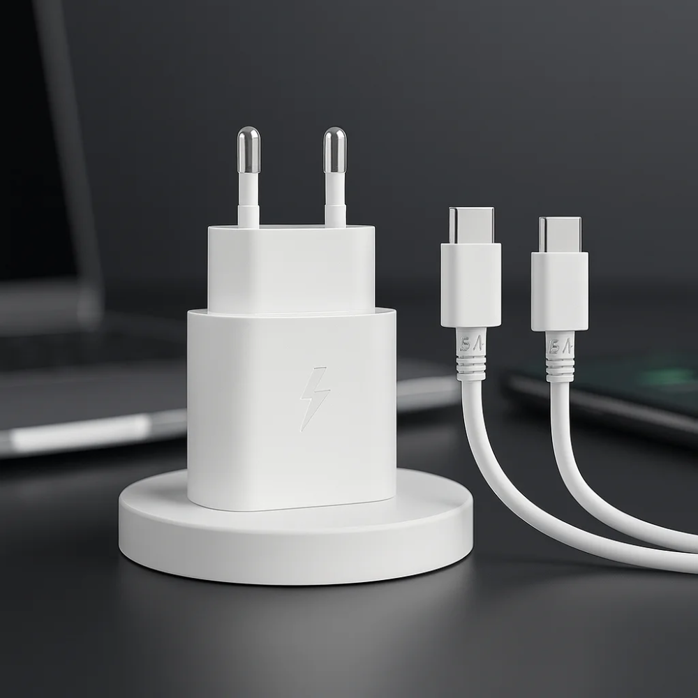 Chargeur Rapide VT-05 – 20W USB-C to USB-C Power Adapter, Couleur Blanc