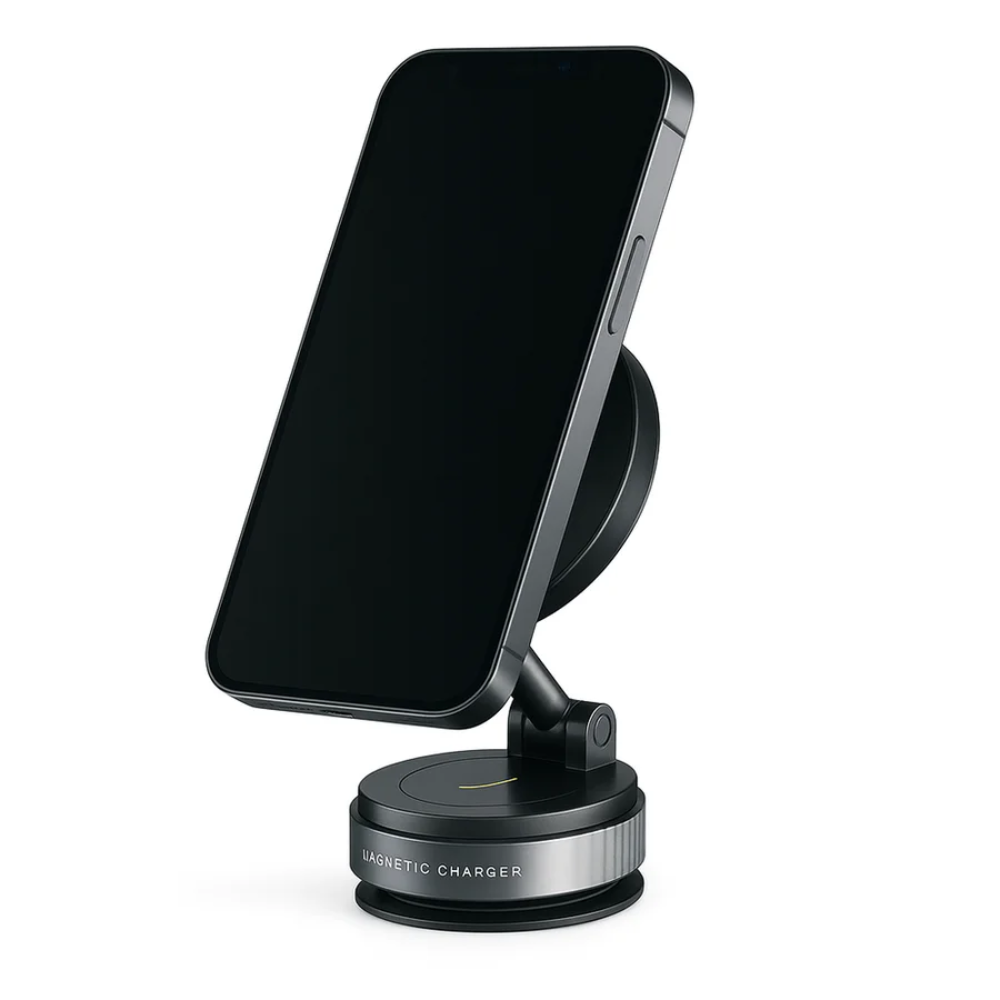 VR-08 Magnetic Car Phone Holder – 360° Rotation, Ultra Suction Cup 96LBS, Reinforced MagSafe Mount