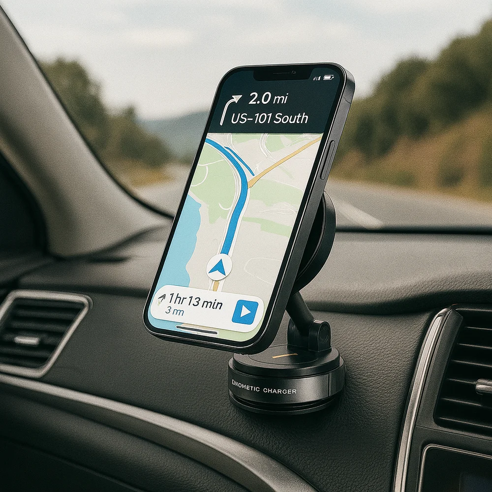 VR-08 Magnetic Car Phone Holder – 360° Rotation, Ultra Suction Cup 96LBS, Reinforced MagSafe Mount thumbnail 3