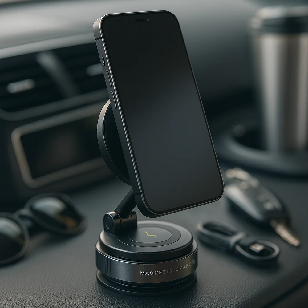 VR-08 Magnetic Car Phone Holder – 360° Rotation, Ultra Suction Cup 96LBS, Reinforced MagSafe Mount thumbnail 4
