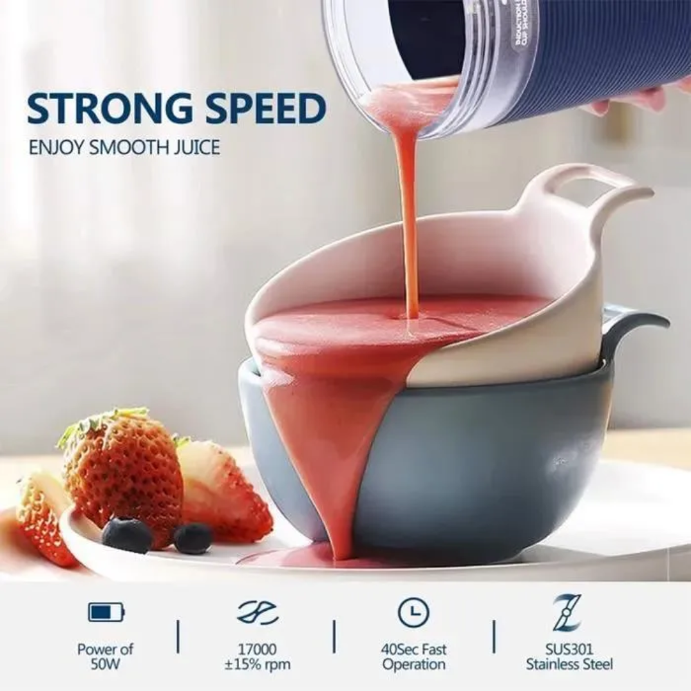 Mixeur Portable - Mini Blender - Sans fil - Couleur aléatoire thumbnail 3