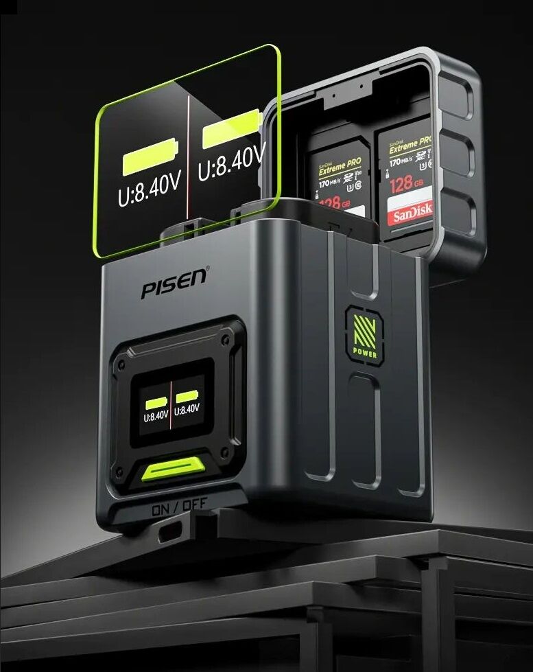 Chargeur d’appareil photo Sony Pinsheng np-fz100 18 W + boîte de rangement pour carte mémoire