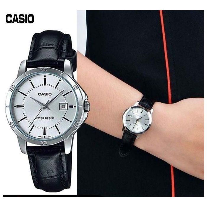 Montre a Bracelet en Cuir Ronde pour Femme avec Cadran Blanc-ltp-v004l-7audf thumbnail 3