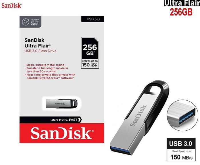 Clé USB 3.0 Ultra Flair 256 GB allant jusqu’à 150 Mo/s vitesse et d’élégance thumbnail 3