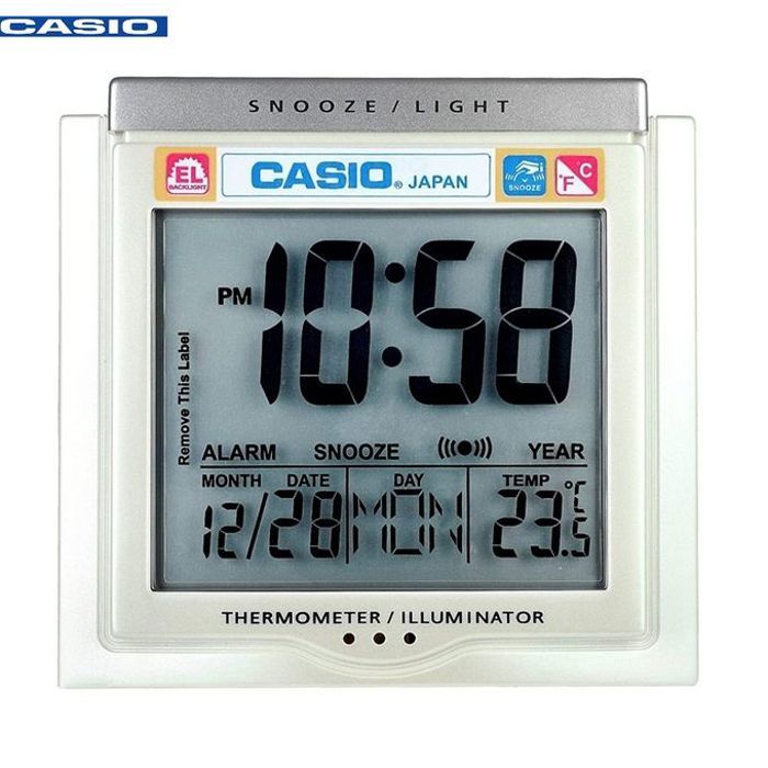 Horloge numérique Reveil Alarme Avec Thermomètre Calendrier Automatique DQ-750F