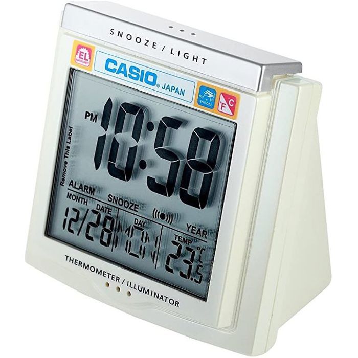 Horloge numérique Reveil Alarme Avec Thermomètre Calendrier Automatique DQ-750F