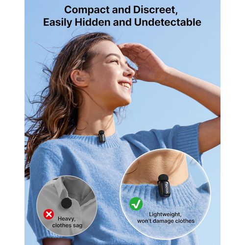 Mini Microphone Cravate sans Fil Prise USB-C Android, Micro Ultra-Mini avec Réduction du Bruit, Changement de Voix IA Vlogging, TikTok, Créateurs de Contenu YouTube (RXU+TX) thumbnail 3