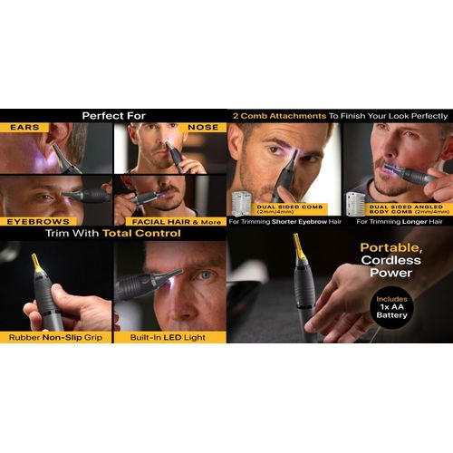 Tondeuse personnelle eclairée Micro Touch titanium MAX Nez Sourcil Cou oreille thumbnail 3