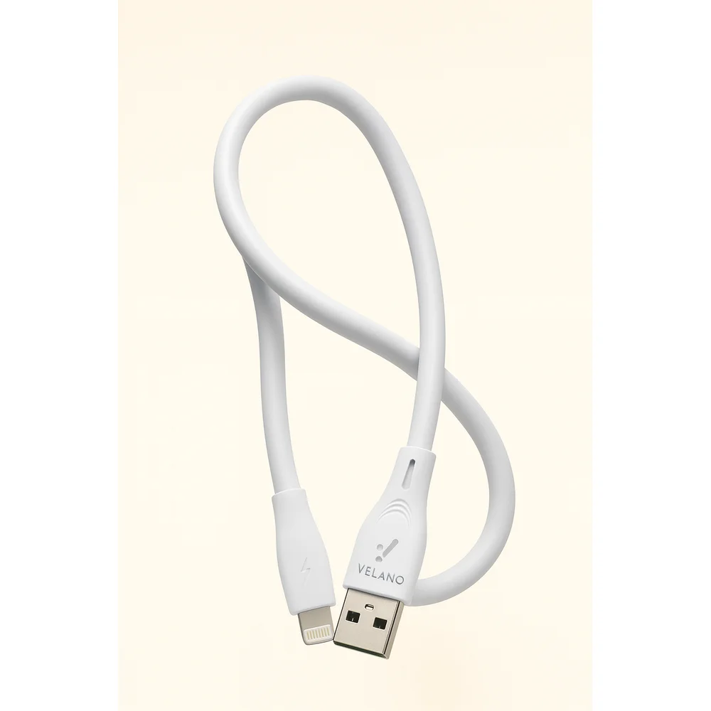 Câble Velano VC-07 – USB-A vers Lightning, 30W, Charge Rapide & Transfert Haute Vitesse, Couleur Blanc