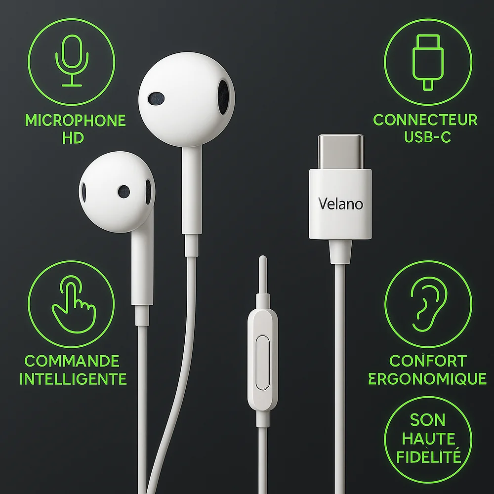 Écouteurs VE-02 USB-C Blanc