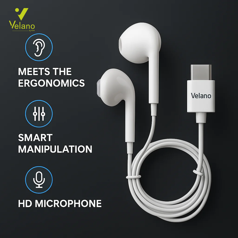 Écouteurs USB-C VE-10 – Blanc  thumbnail 3