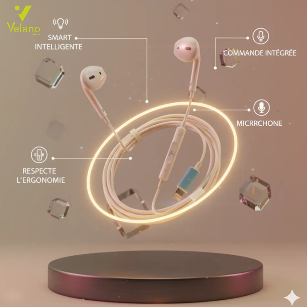 Écouteurs VE-03 Lightning Blanc thumbnail 3