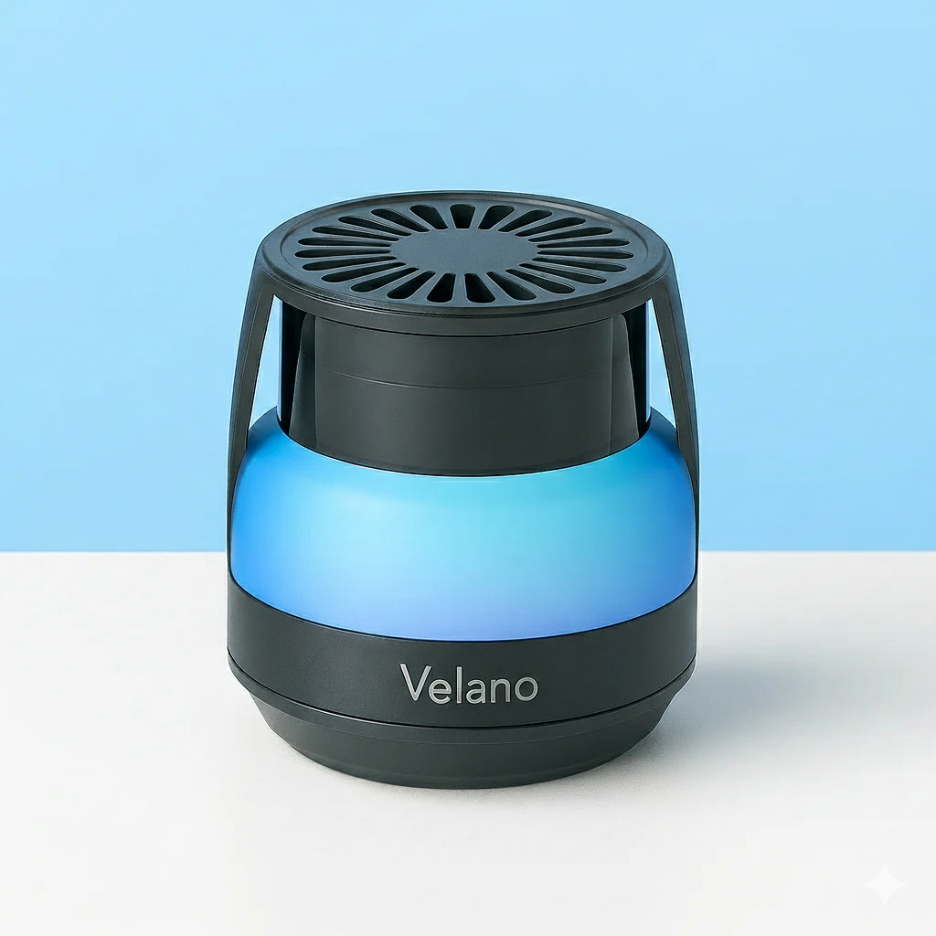Enceinte Bluetooth Sans Fil Velano VR-01 – Son Puissant, Lumières RGB, Appels Mains Libres