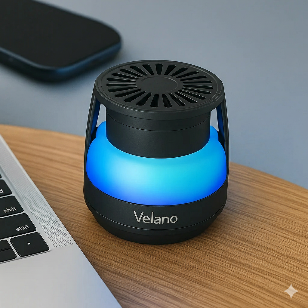 Enceinte Bluetooth Sans Fil Velano VR-01 – Son Puissant, Lumières RGB, Appels Mains Libres thumbnail 3