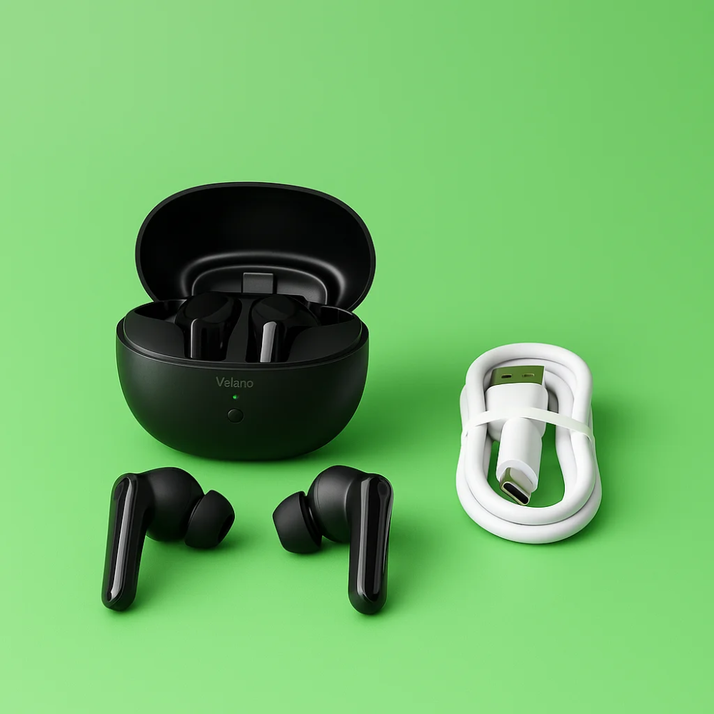 Écouteurs Sans Fil  V-PRO Noir – ANC/ENC, Bluetooth 5.4, Boîtier Rechargeable, Double Connexion 2.4G