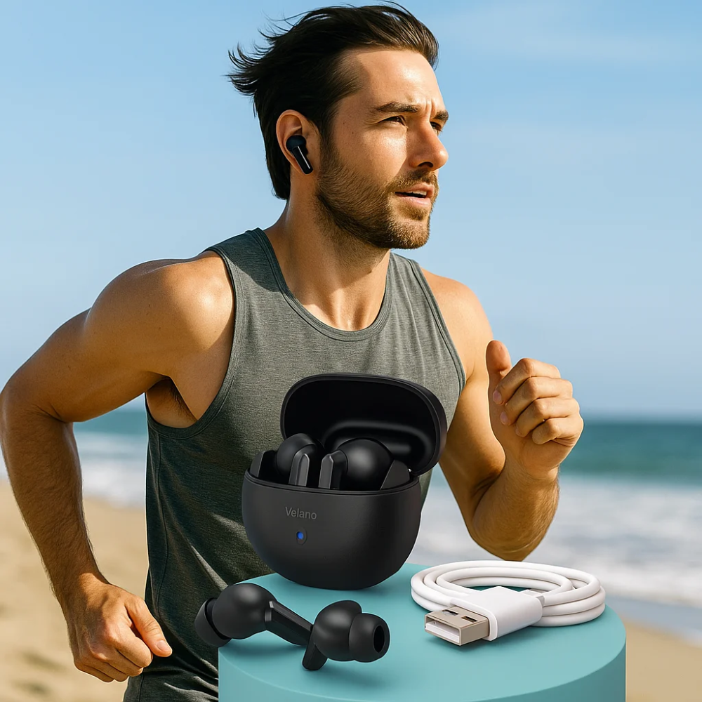 Écouteurs Sans Fil  V-PRO Noir – ANC/ENC, Bluetooth 5.4, Boîtier Rechargeable, Double Connexion 2.4G thumbnail 4