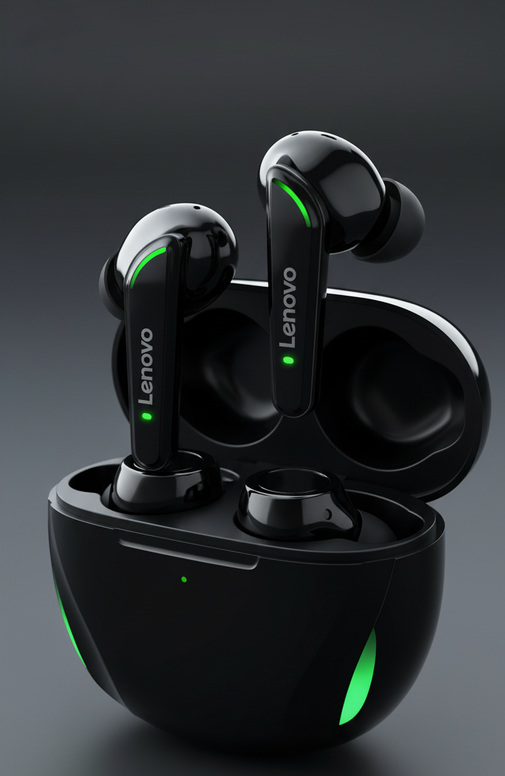Écouteurs Sans Fil Lenovo Thinkplus XT92 – Édition Gaming, Bluetooth 5.3, Son Haute Fidélité, Noir