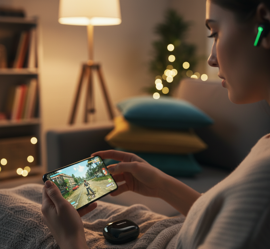 Écouteurs Sans Fil Lenovo Thinkplus Xt92 – Édition Gaming, Bluetooth 5.3, Son Haute Fidélité, Noir thumbnail 5