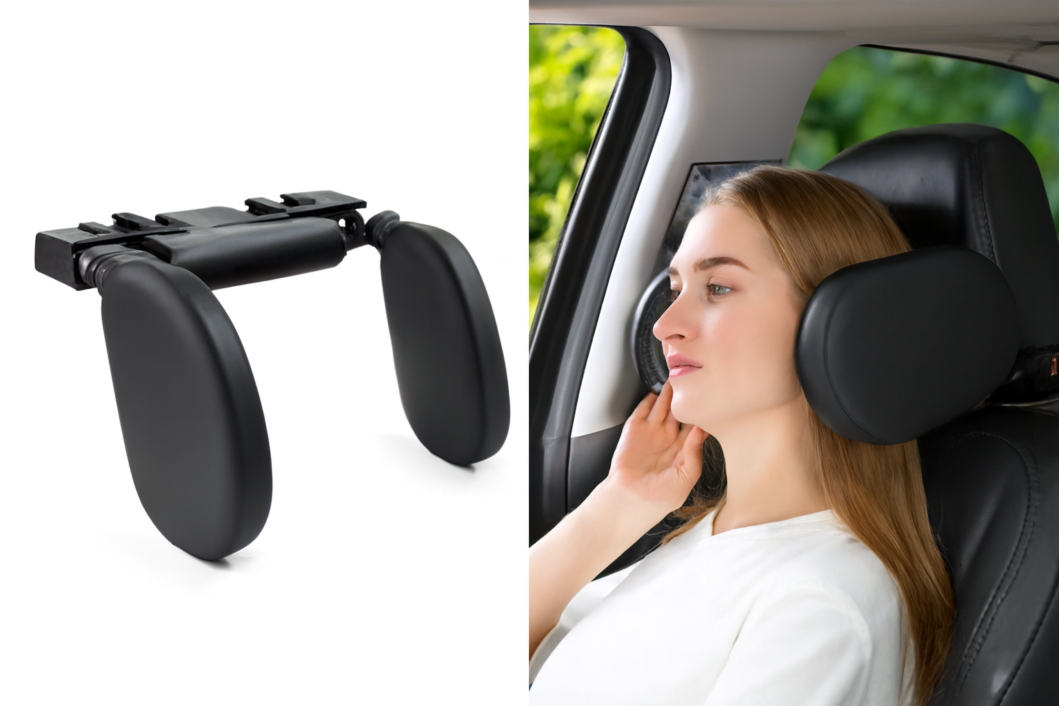 Confort sur la route Appui tête de voiture ergonomique pour un soutien optimal du cou (colleur aléatoire)