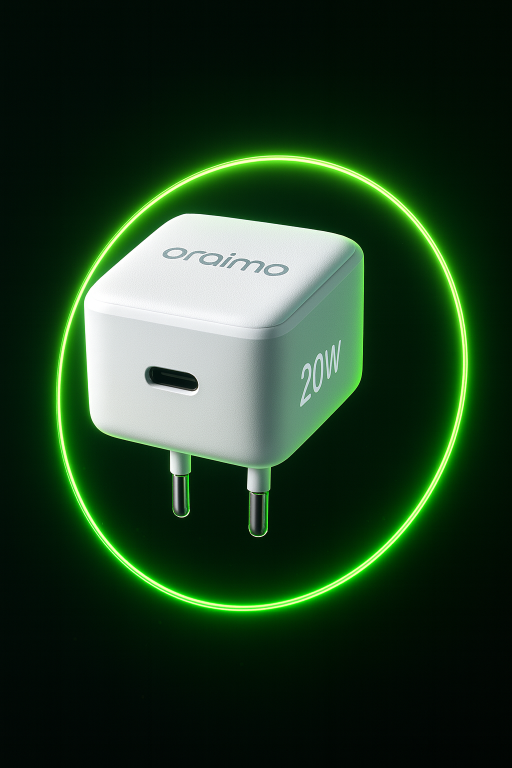 Chargeur mural - Oraimo - PowerCube 20 Chic - 20W - Type-C vers Lightning - Blanc thumbnail 3