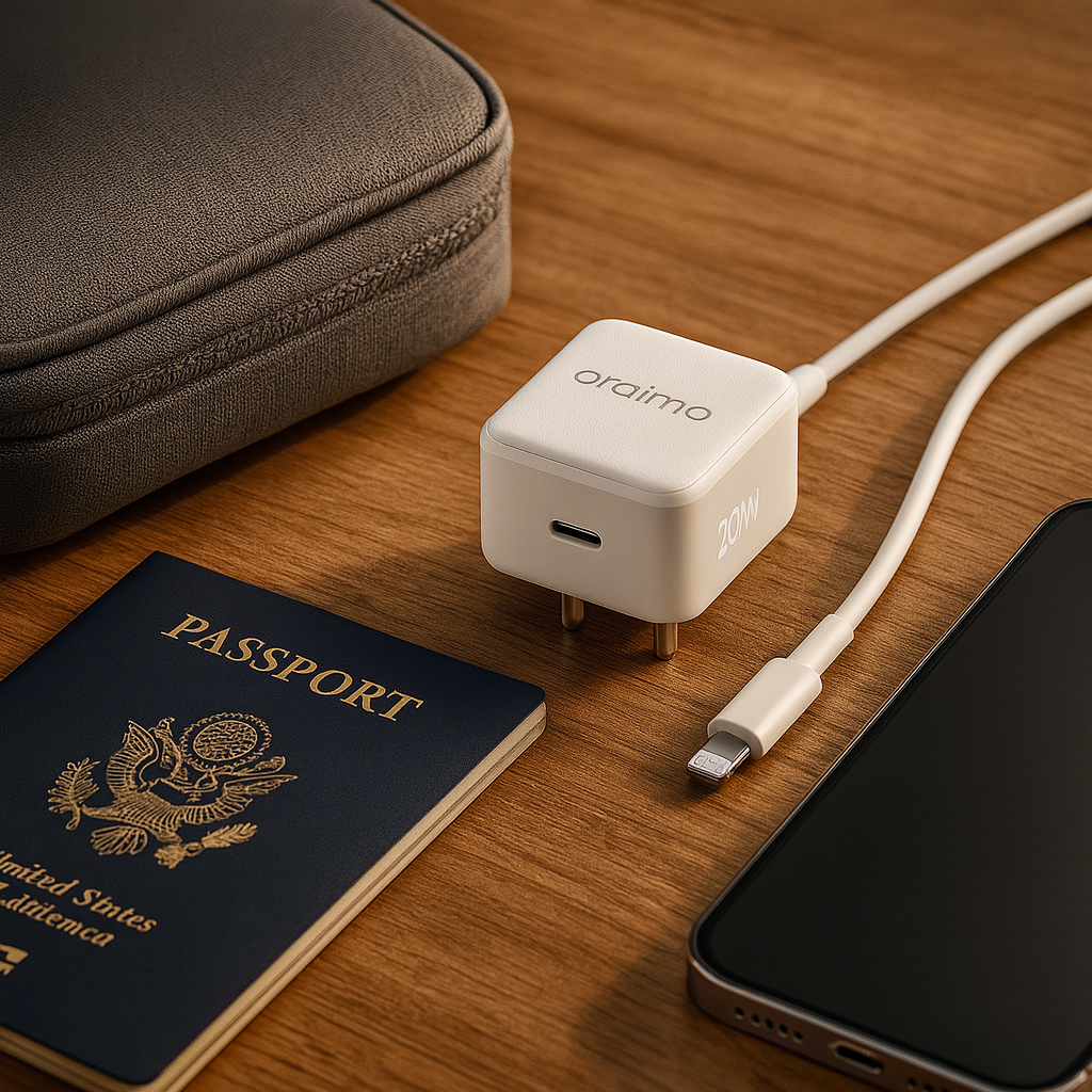 Chargeur mural - Oraimo - PowerCube 20 Chic - 20W - Type-C vers Lightning - Blanc thumbnail 4